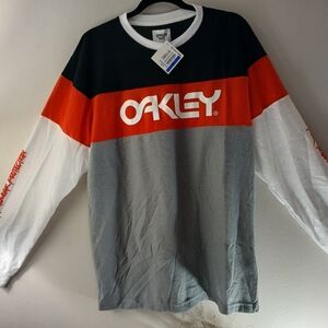 Oakley Tri-Color Long Sleeve Shirt Mens Size XL NWT
